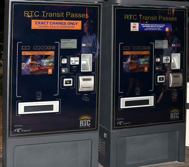 拉斯维加斯 RTC 公共巴士自动售票机